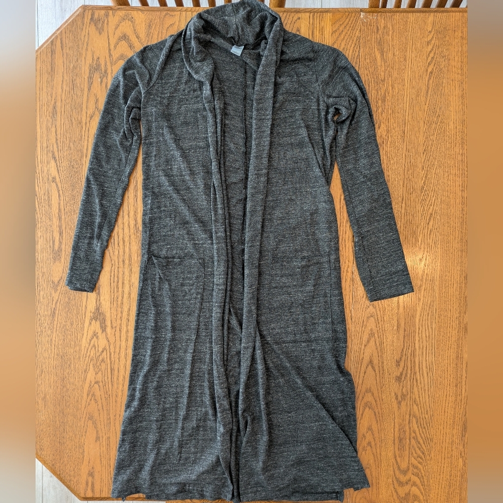 Cozy Gray Long Cardigan